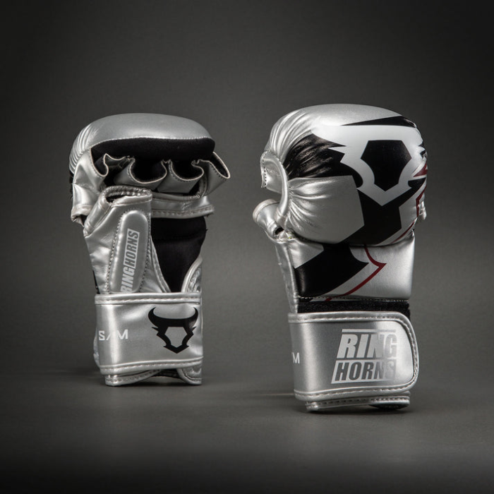 ММА Ръкавици - Ringhorns Charger Sparring Gloves - Silver/Black​